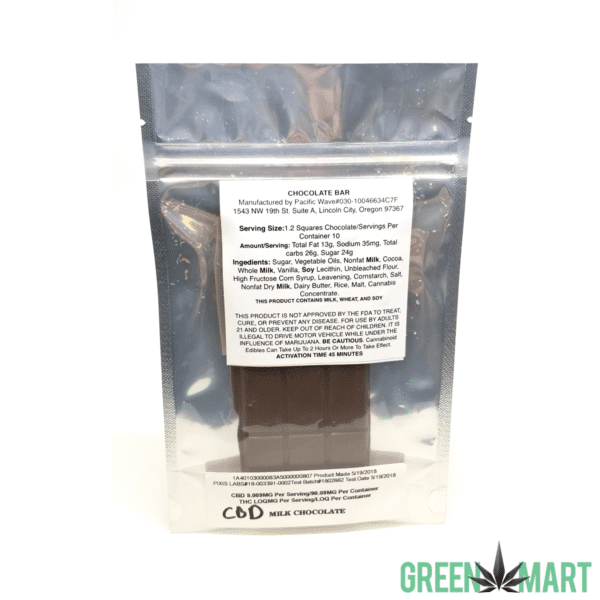 Pacific Wave CBD Milk Chocolate