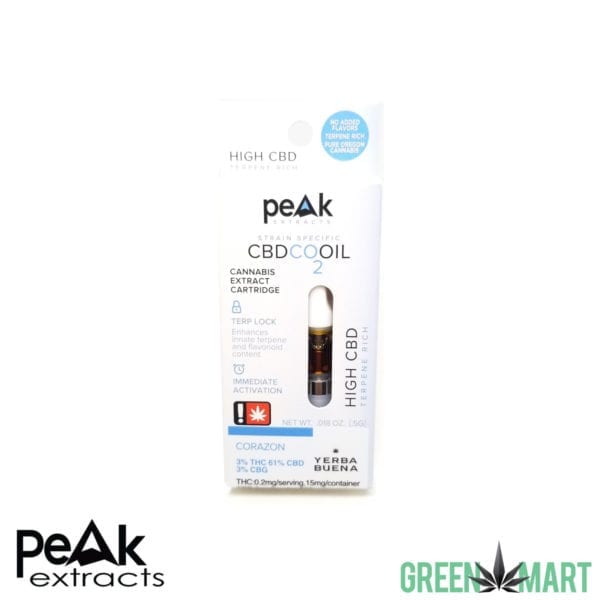 Peak Extracts Cartridges - Corazon Front