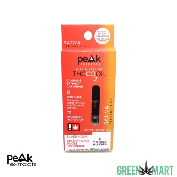 Peak Extracts Cartridges - Silver Hawk