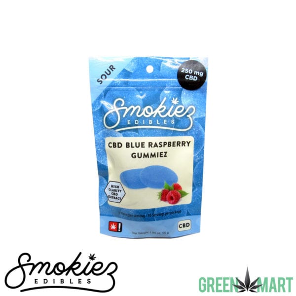 Smokiez CBD Gummiez - Sour Blue Raspberry Gummiez