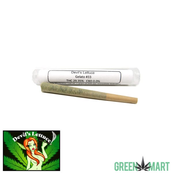 Devil's Lettuce 1g Pre-roll Gelato #33