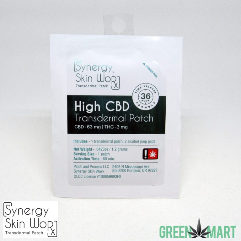 Synergy Skinworx Transdermal Patch High CBD Green Mart Beaverton