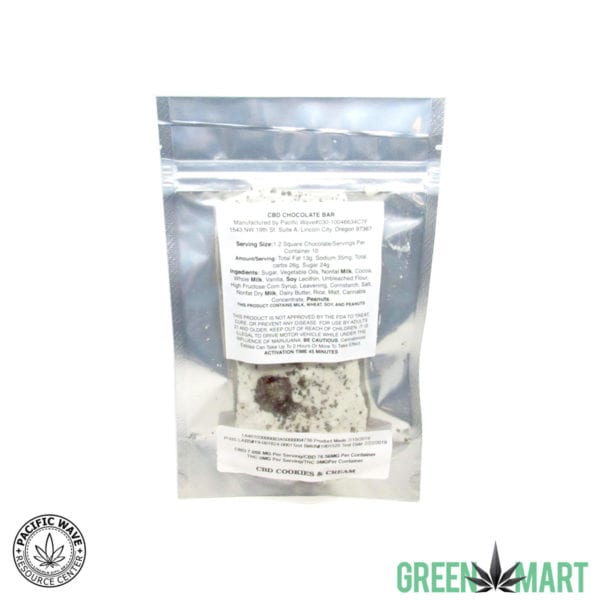 Pacific Wave Edibles - CBD Cookies n Cream Bar
