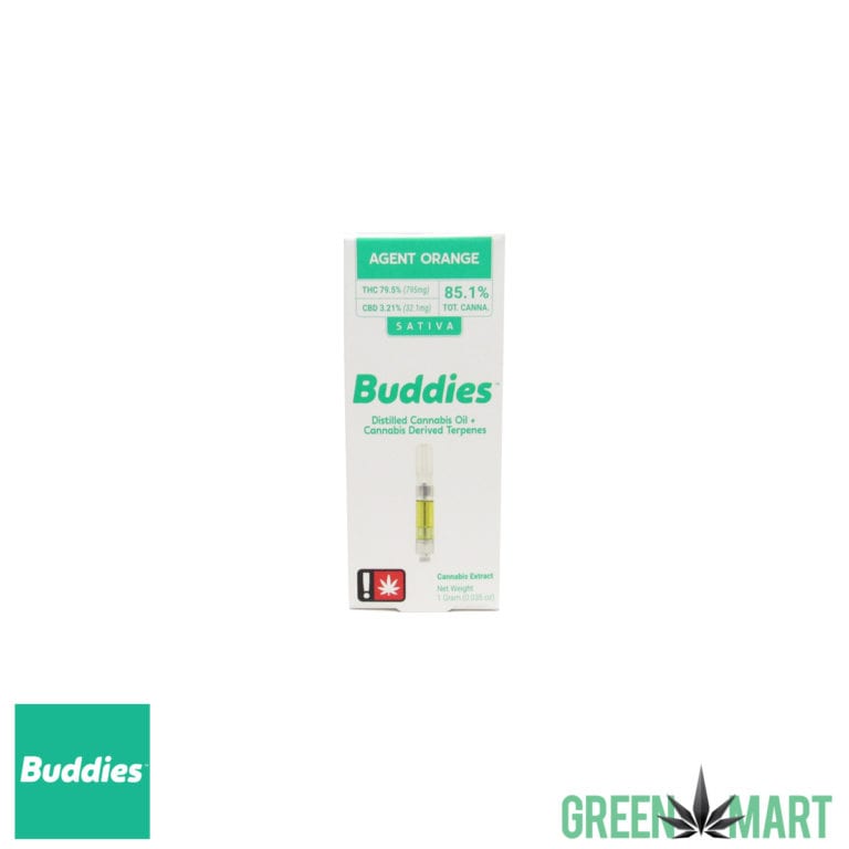 Buddies Brand Distillate Cartridge Agent Orange Green Mart Beaverton