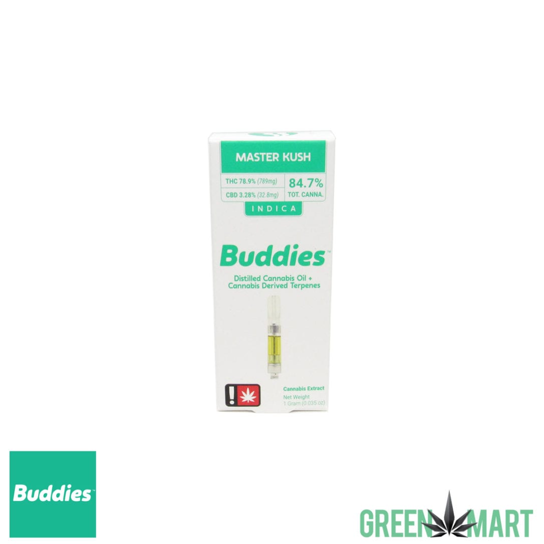 Buddies Brand Distillate Cartridge Master Kush Green Mart Beaverton