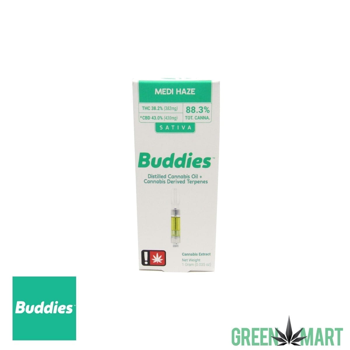 Buddies Brand Distillate Cartridge - MediHaze