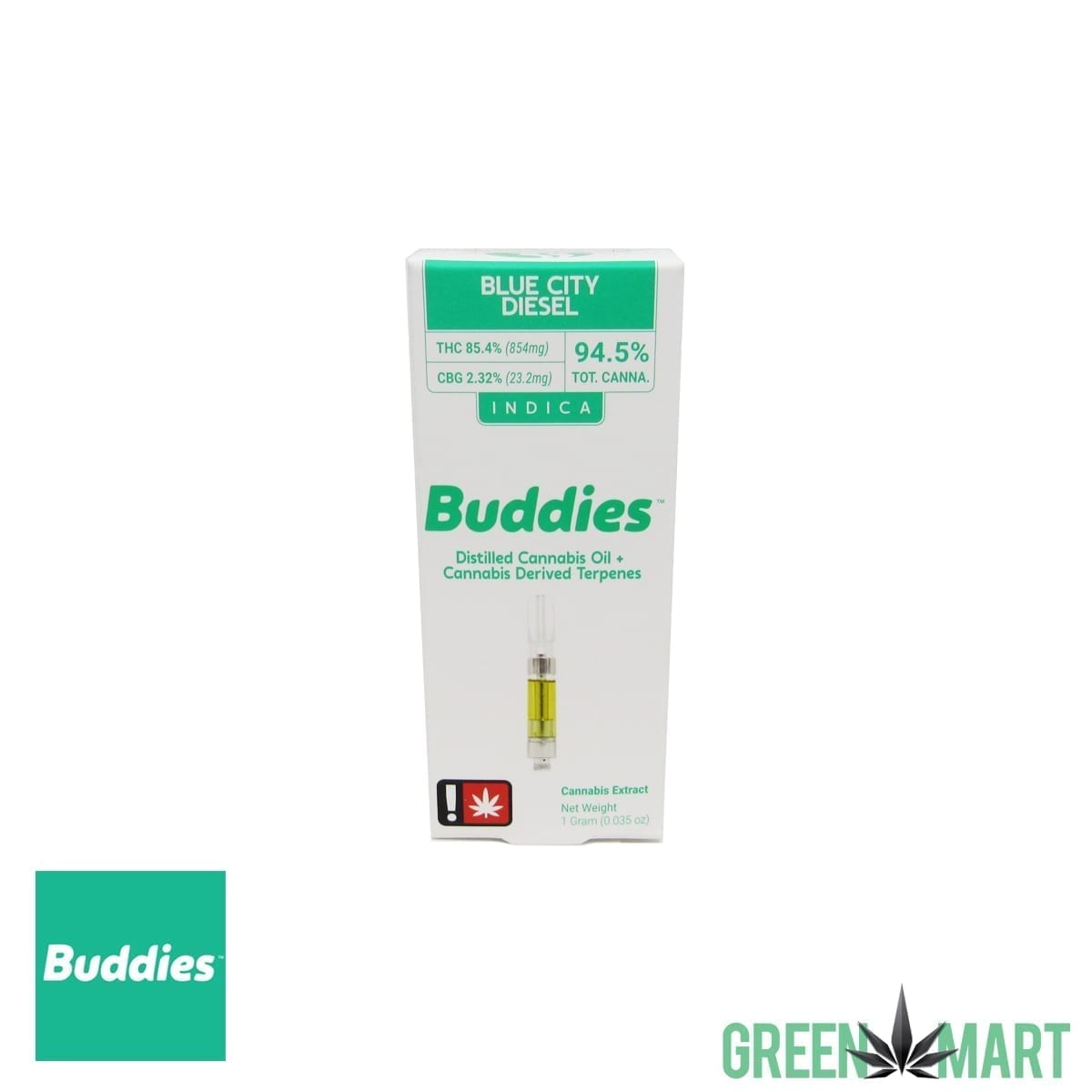 Buddies Brand Distillate Cartridge - BlueCityDiesel