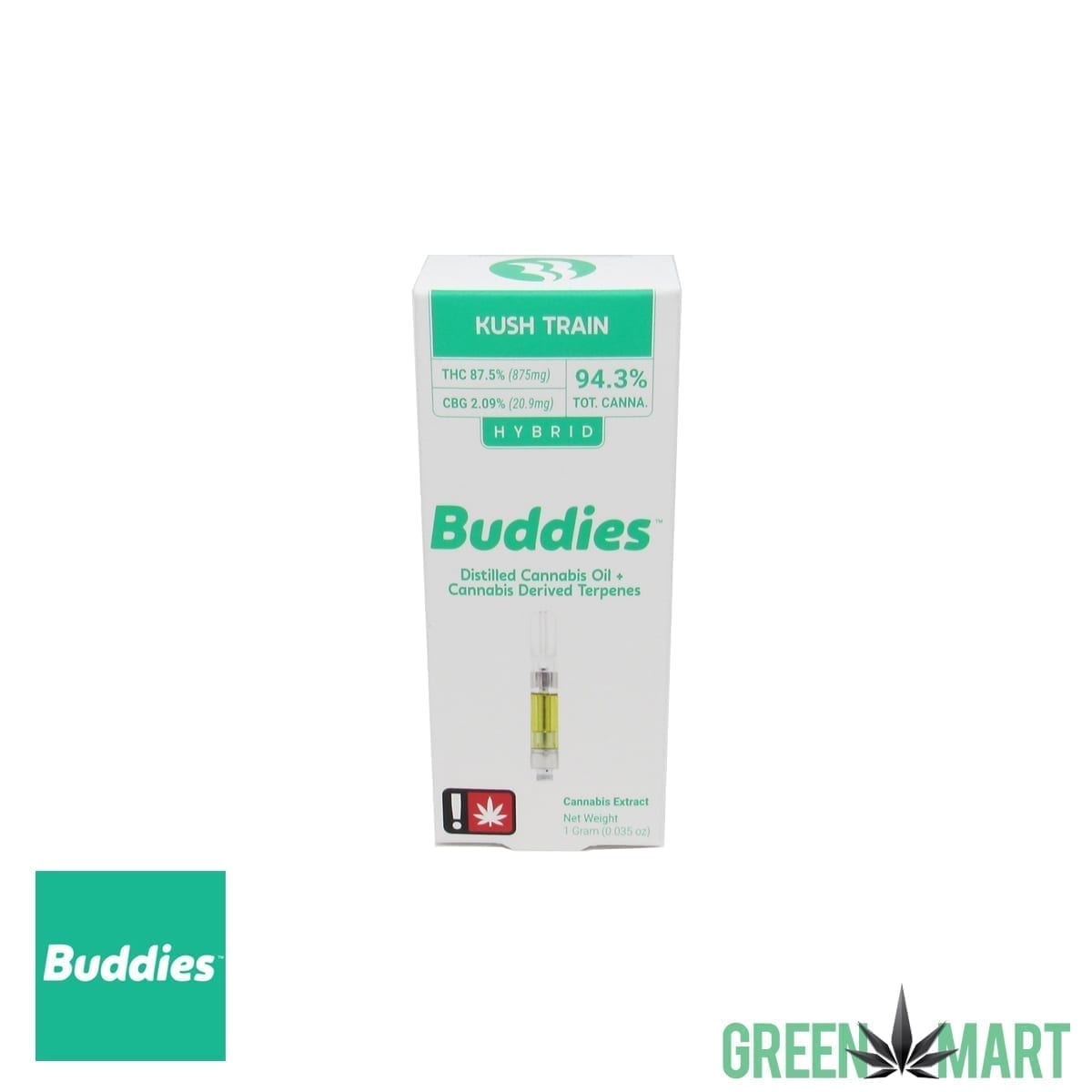 Buddies Brand Distillate Cartridge - Kush Train