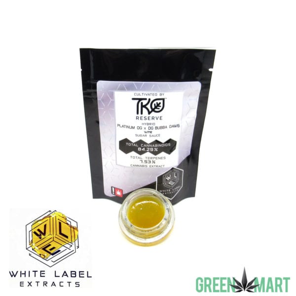 White Label Extracts - Platinum OG x OG Bubba Dawg Sugar Sauce