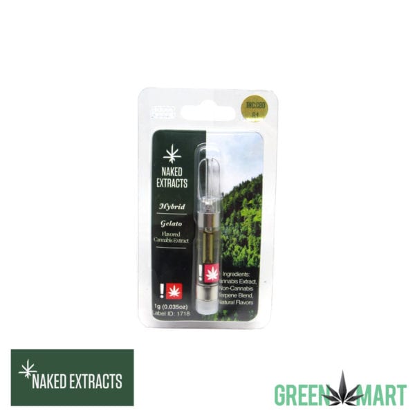 Naked Extracts Distillate Cartridges - Gelato