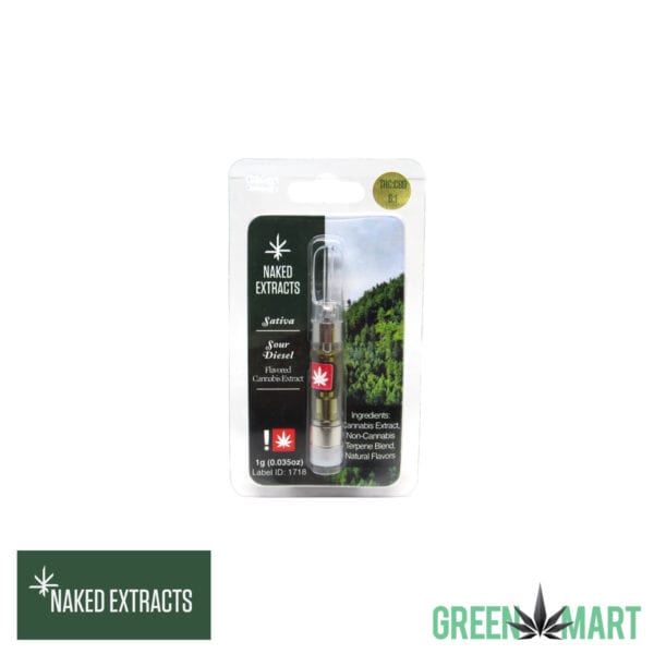 Naked Extracts Distillate Cartridges - Sour Diesel