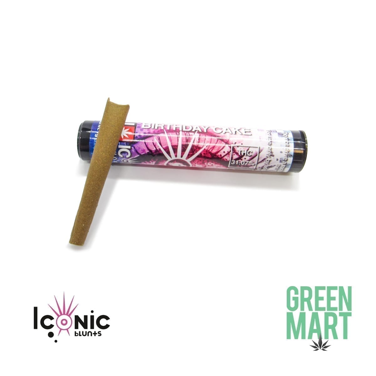 Iconic Blunt .5g Birthday Cake Green Mart Beaverton