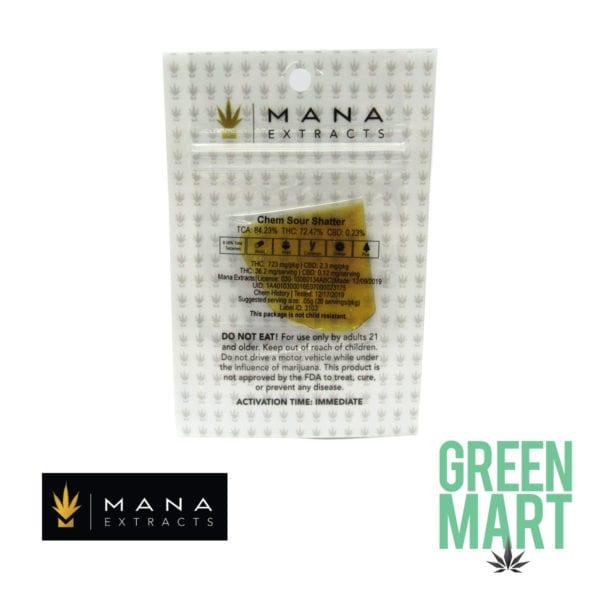 Mana Extracts - Chem Sour Shatter