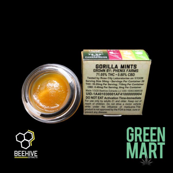 Beehive Extracts - Gorilla Mints Back