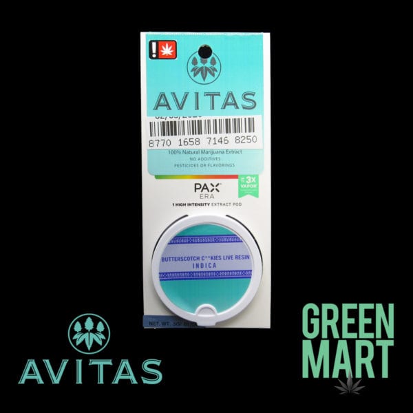 Avitas Pax Pod - Butterscotch Cookies Front