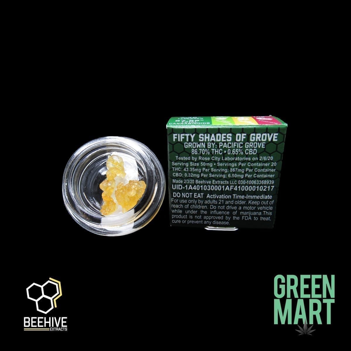 Beehive Extracts - Fifty Shades of Grove Back