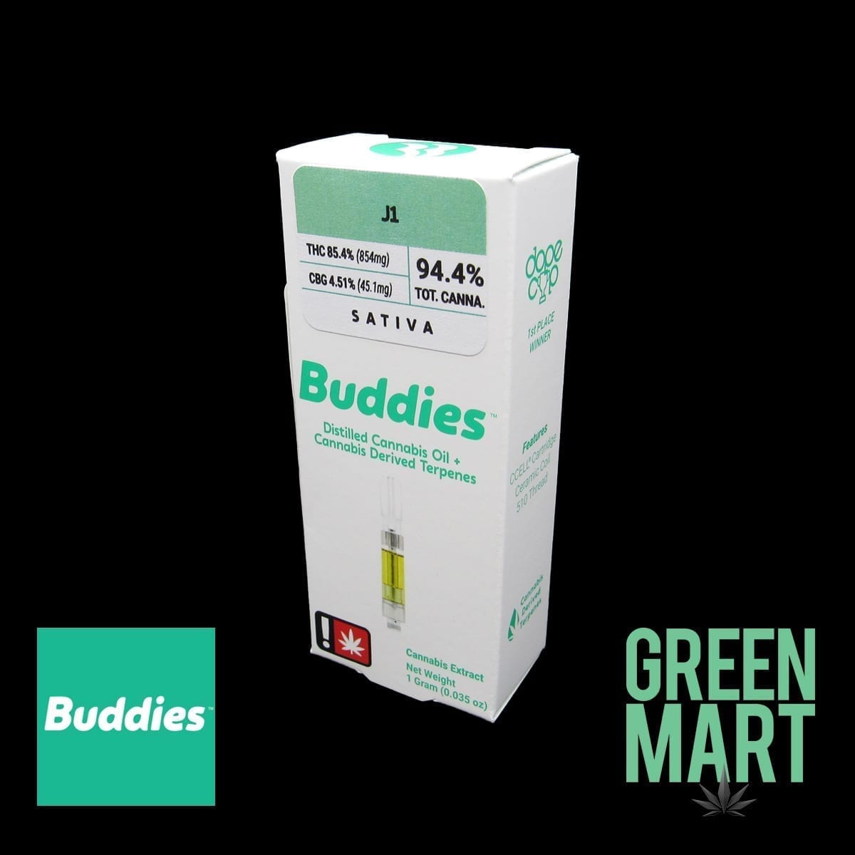 Buddies Brand Distillate Cartridge - J1 - Green Mart | Beaverton ...