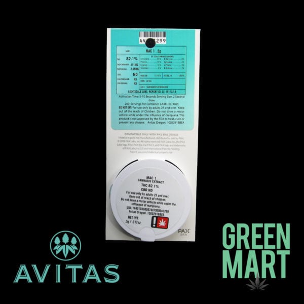 Avitas Pax Pod - Mac 1 Back