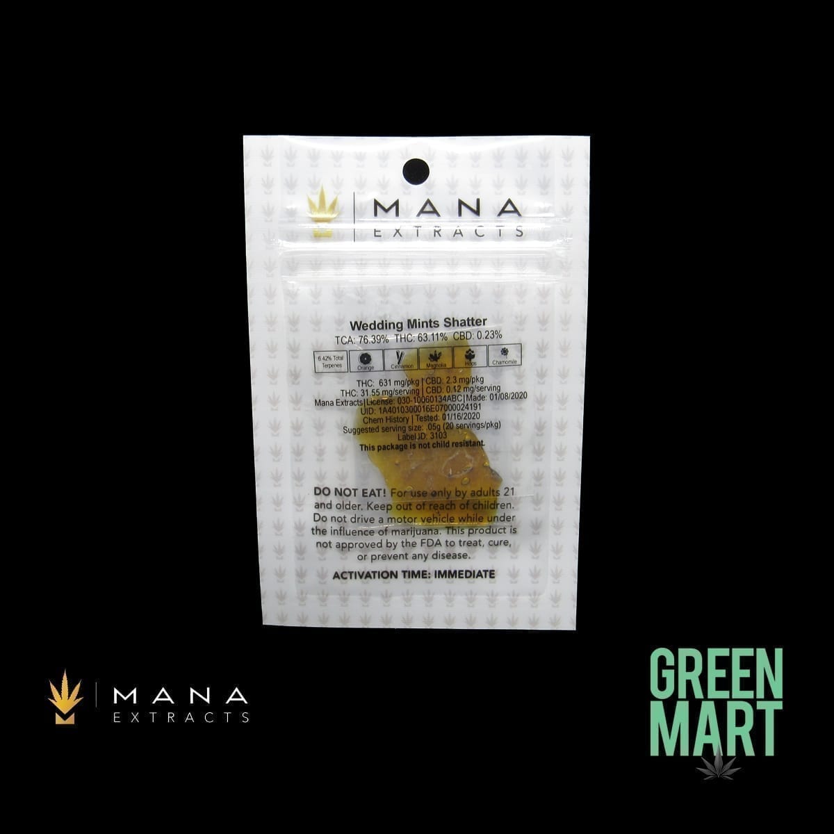 Wedding Mints Shatter by Mana Extracts