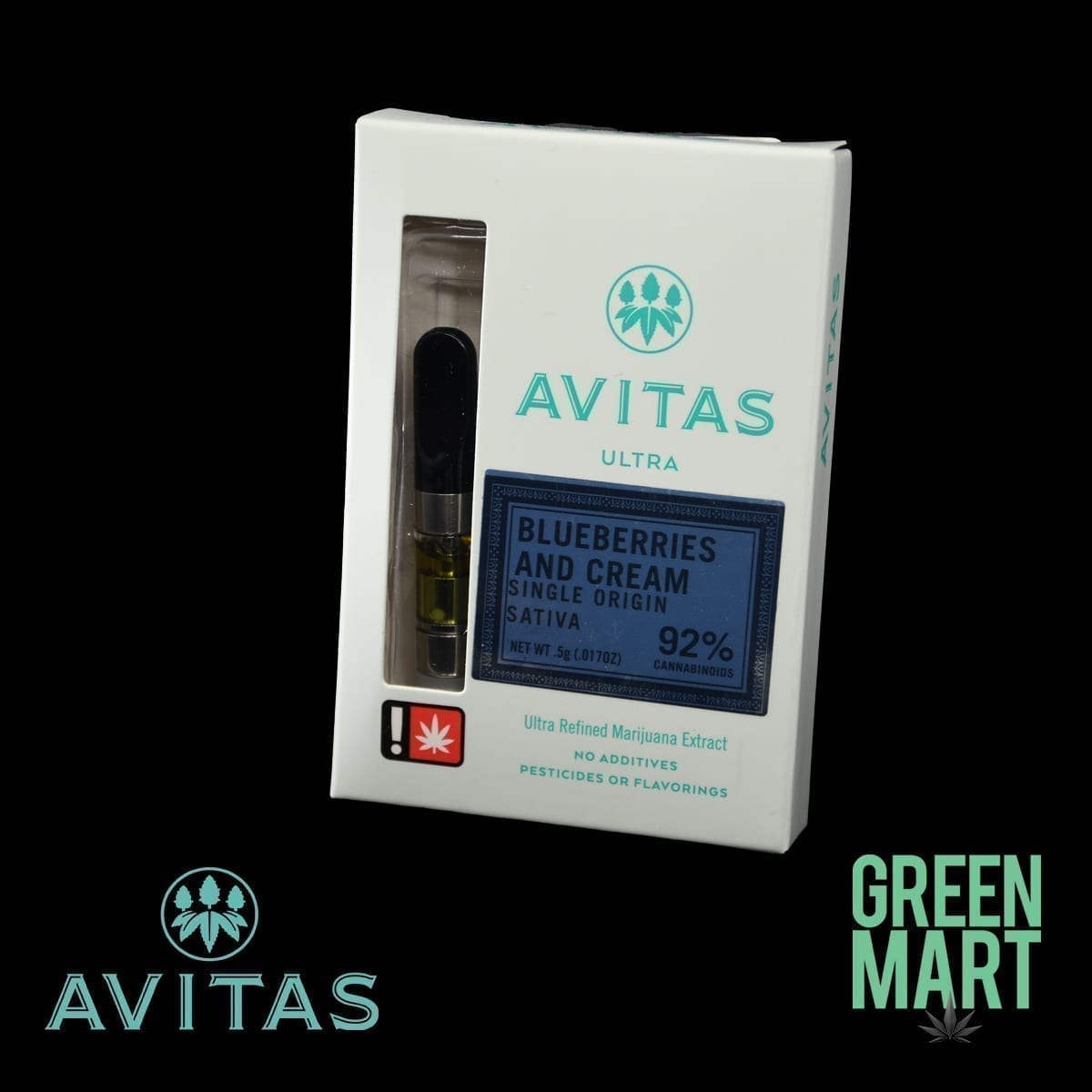 Avits Ultra Distillate Brand Cartridge - Blueberries Cream Half G