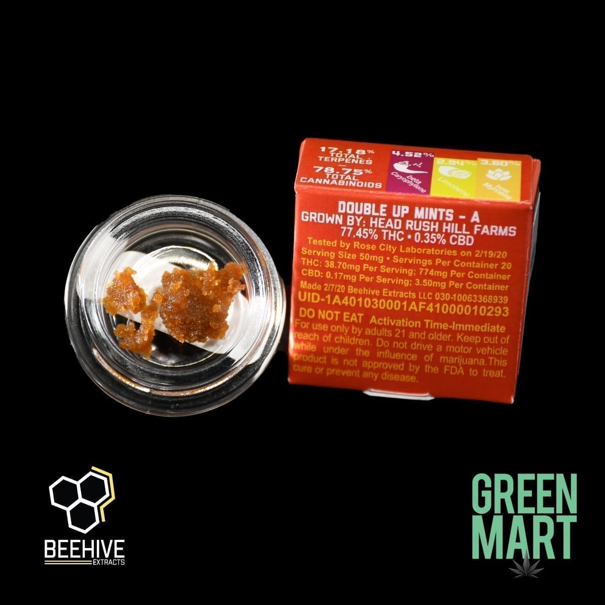 Beehive Extracts - Double Up Mints Back