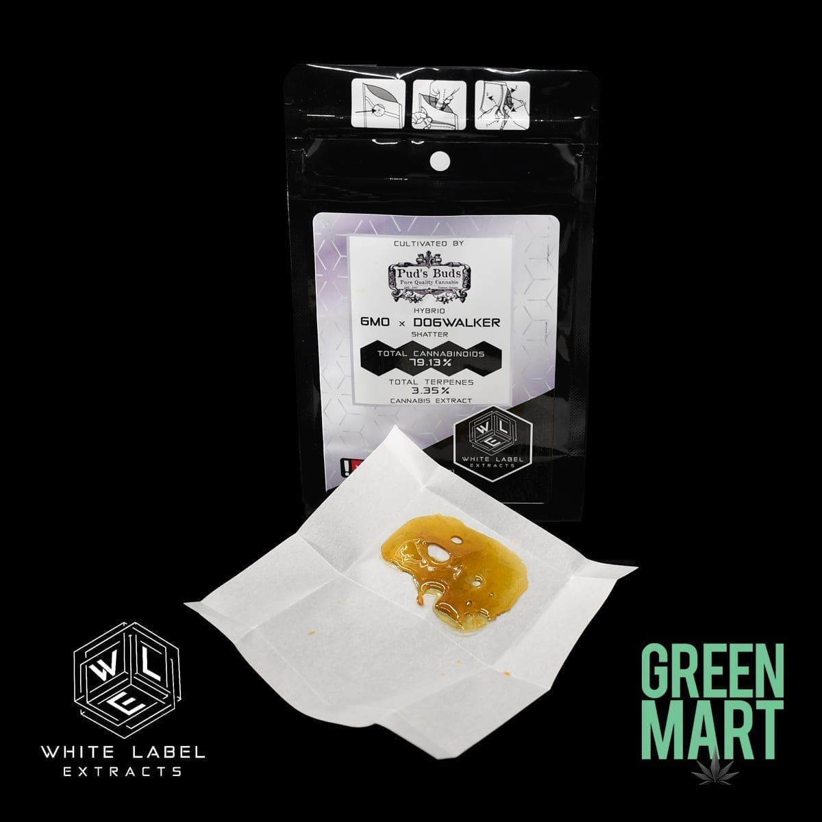 White Label Extracts - GMO x Dogwalker Shatter