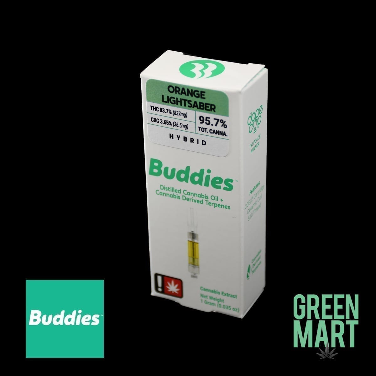 Buddies Brand Distillate Cartridge - Orange Lightsaber