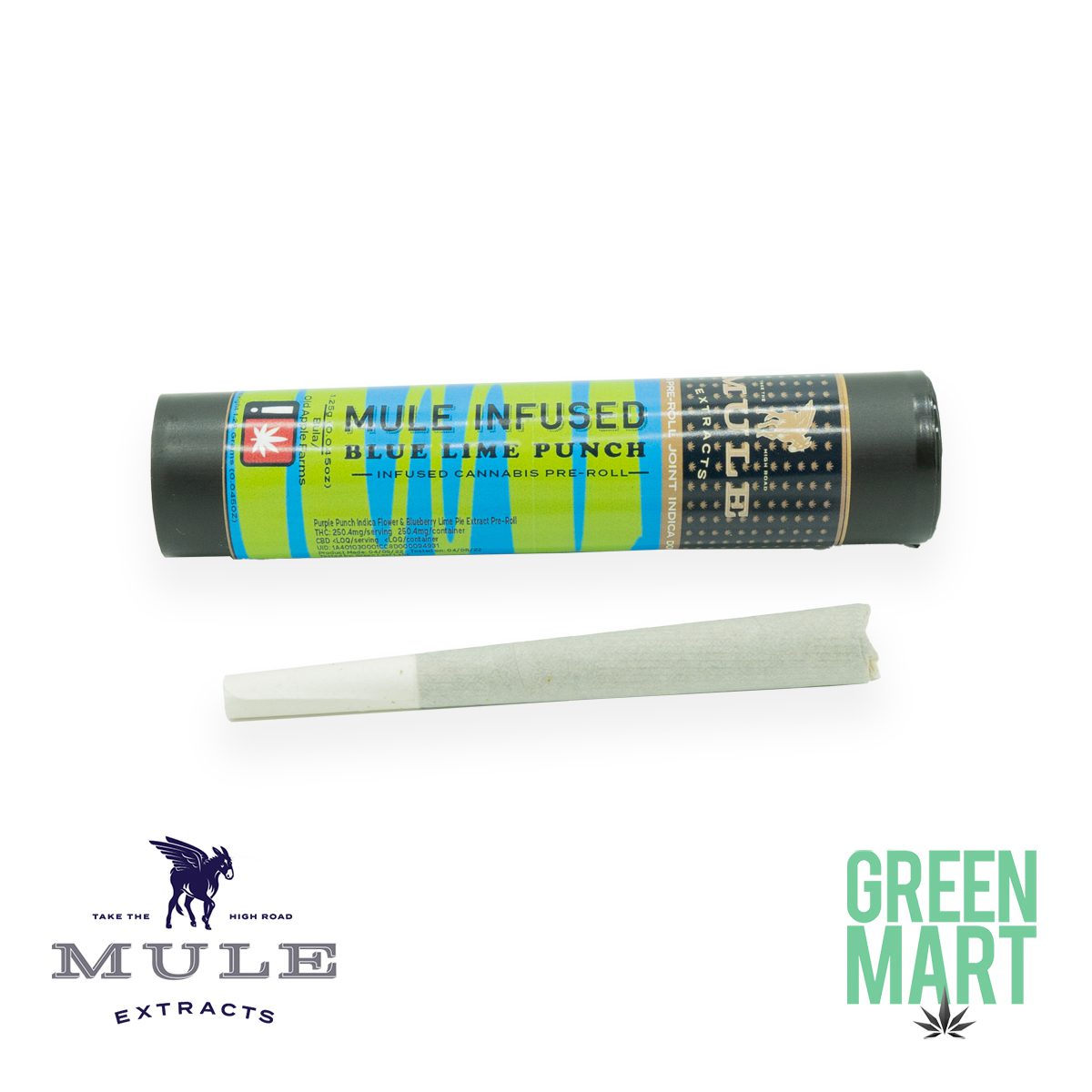 Mule Extracts Infused Pre-roll Blue Lime Punch