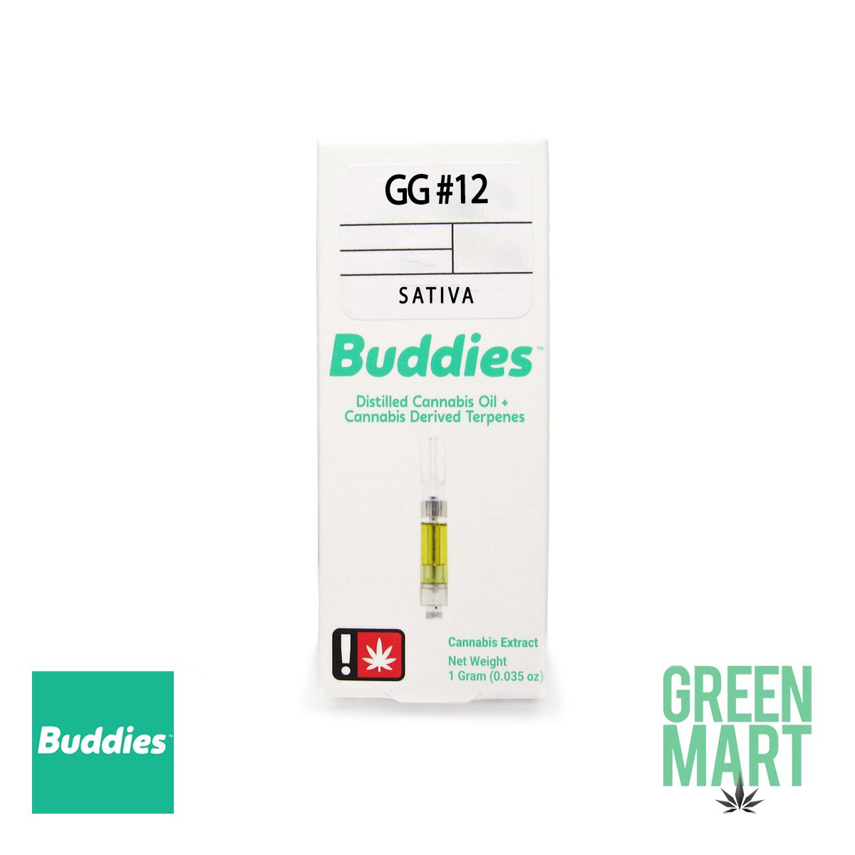 Buddies Vape Cartridge GG #12 Sativa