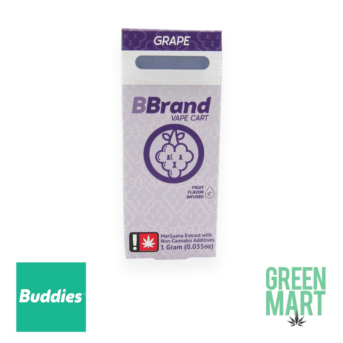 Buddies BBrand Flavored Vape Cartridge Grape