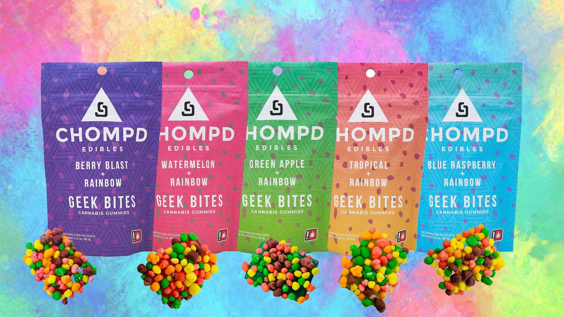 CHOMPD Edibles Rainbow Geek Bites